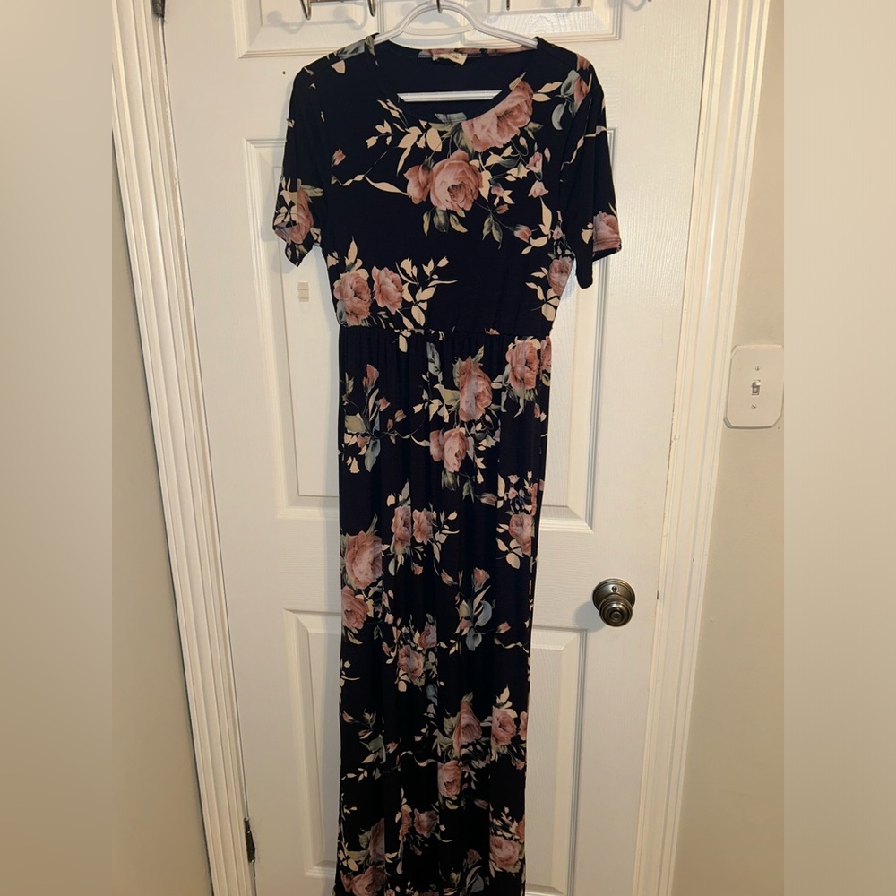 Pink blush maternity maxi